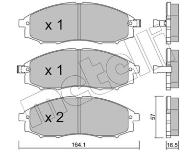 Комплект тормозных колодок, дисковый тормоз METELLI 22-0611-0 для NISSAN PICK UP