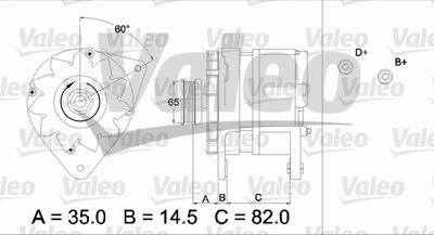 Генератор VALEO 436689 для FIAT UNO