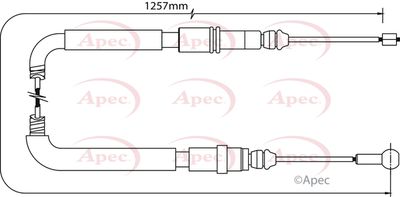 Cable Pull, parking brake APEC CAB1057