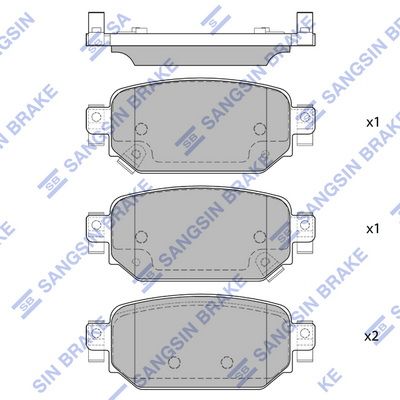 Комплект тормозных колодок, дисковый тормоз Hi-Q SP4178 для MAZDA 3