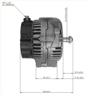 Alternátor PRESTOLITE ELECTRIC 860713GB