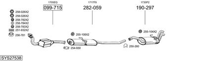 Układ wydechowy BOSAL SYS27538