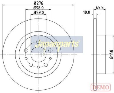спирачен диск JAPANPARTS