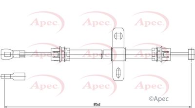 Cable Pull, parking brake APEC CAB1247