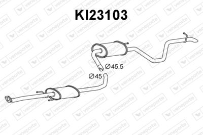 Глушитель выхлопных газов конечный VENEPORTE KI23103 для KIA CEED