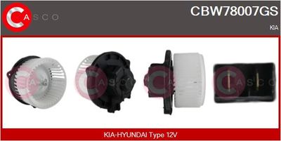 Вентилятор салона CASCO CBW78007GS для KIA CARNIVAL