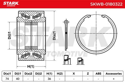 комплект колесен лагер STARK SKWB-0180322