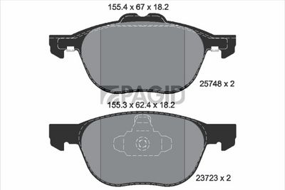 Sada brzdových destiček, kotoučová brzda PAGID T2247N