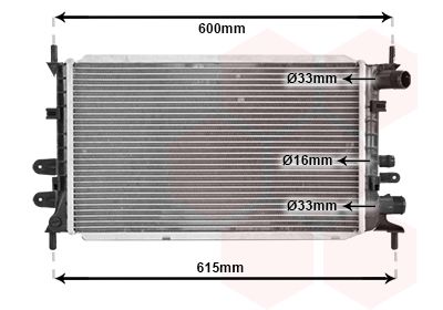 Радиатор, охлаждение двигателя VAN WEZEL 18002148 для FORD ORION