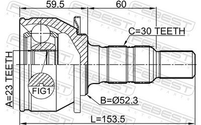 Joint Kit, drive shaft 1810-ASJ14AT