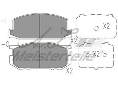 комплект спирачно феродо, дискови спирачки A.Z. Meisterteile AZMT-44-022-2213