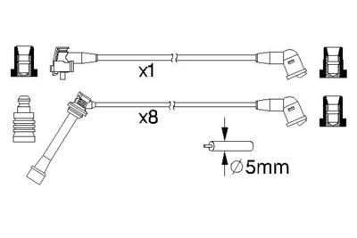 Комплект проводов зажигания BOSCH 0 986 357 204 для LEXUS LS