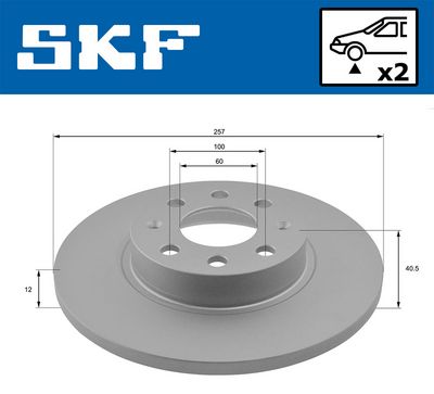 спирачен диск SKF VKBD 81292 S2