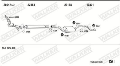 Изпускателна система WALKER FOK030836