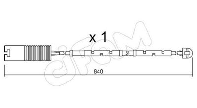 SENZOR DE AVERTIZARE UZURA PLACUTE DE FRANA