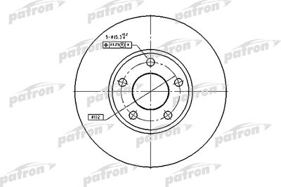 PATRON PBD2650 Тормозные диски  для AUDI 100 (Ауди 100)