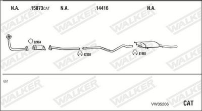 Изпускателна система WALKER VW35206