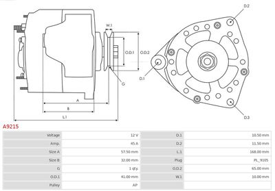 Alternator A9215