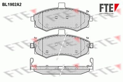 Комплект тормозных колодок, дисковый тормоз FTE 9010491 для HYUNDAI MATRIX
