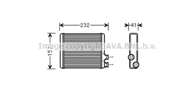 Теплообменник, отопление салона AVA QUALITY COOLING CN6286 для CITROËN DS3