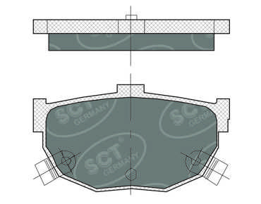 Комплект тормозных колодок, дисковый тормоз SCT - MANNOL SP 386 PR для HYUNDAI MATRIX