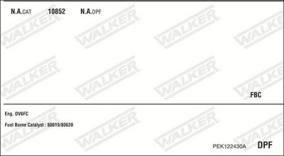 SISTEM DE ESAPAMENT WALKER PEK122430A