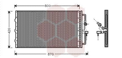 VAN WEZEL 37005267 Радиатор кондиционера  для OPEL SINTRA (Опель Синтра)