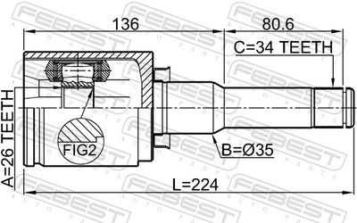 Joint Kit, drive shaft 1811-A16LH