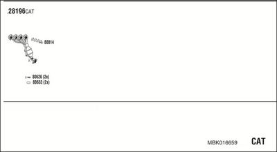 SISTEM DE ESAPAMENT WALKER MBK016659