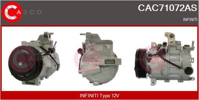 Компрессор, кондиционер CASCO CAC71072AS для INFINITI G