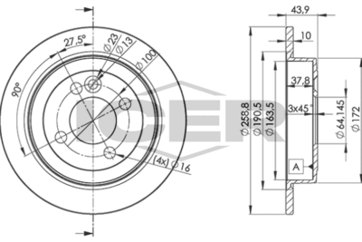 спирачен диск ICER 78BD8571-2