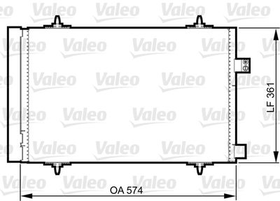 VALEO 814363 Радиатор кондиционера  для PEUGEOT (Пежо)