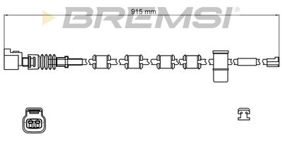 Сигнализатор, износ тормозных колодок BREMSI WI0806 для LEXUS LC