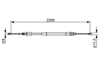 Тросик, cтояночный тормоз BOSCH 1 987 482 409 для CITROËN C5