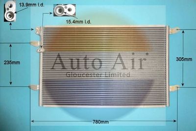 Condenser, air conditioning Auto Air Gloucester 16-9992