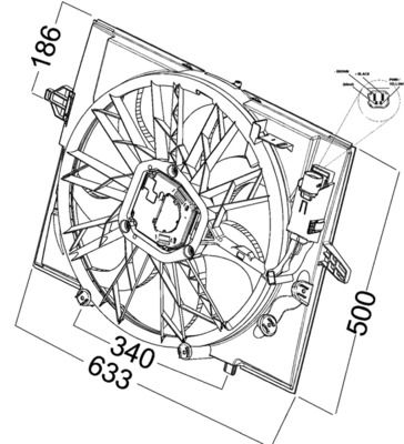 VENTILATOR RADIATOR MAHLE CFF215000P 1