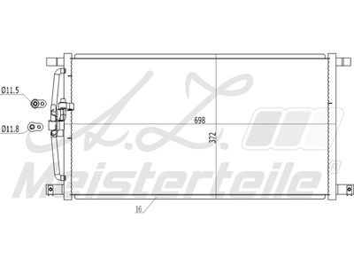 кондензатор, климатизация A.Z. Meisterteile AZMT-45-030-1413
