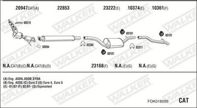 SISTEM DE ESAPAMENT WALKER FOK018095