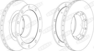 Brake disc Links/Rechts (430mmx45mm) past: BPW SH 01.96-