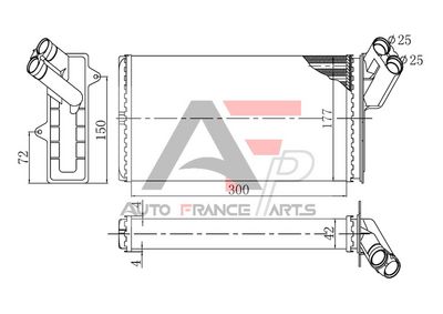 AUTO FRANCE PARTS Heat Exchanger, interior heating