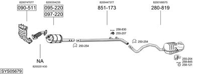 Układ wydechowy BOSAL SYS05679