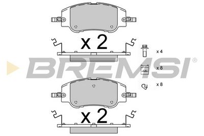 Brake pad set, disc brake