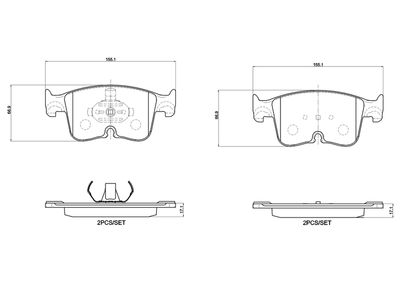 Sada brzdových destiček, kotoučová brzda BREMBO P 85 199