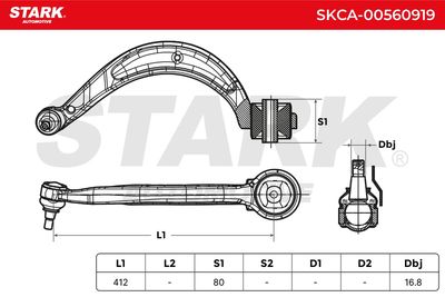 носач, окачване на колелата STARK SKCA-00560919