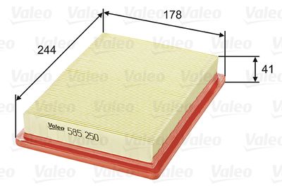 Воздушный фильтр VALEO 585250 для ALFA ROMEO GTV
