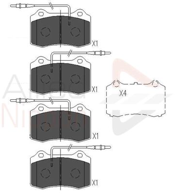 COMLINE ADB11227 Тормозные колодки и сигнализаторы  для PEUGEOT 406 Break (8E/F) 2.2 HDi