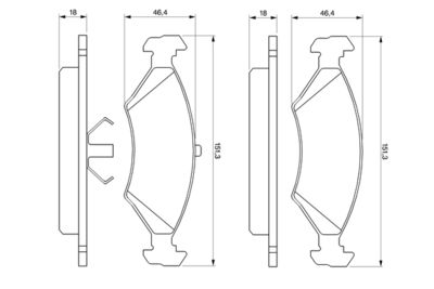 Brake Pad Set, disc brake 0 986 466 402