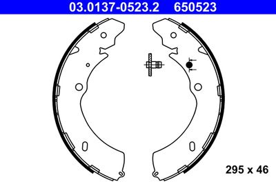 Комплект тормозных колодок ATE 03.0137-0523.2 для ISUZU D-MAX