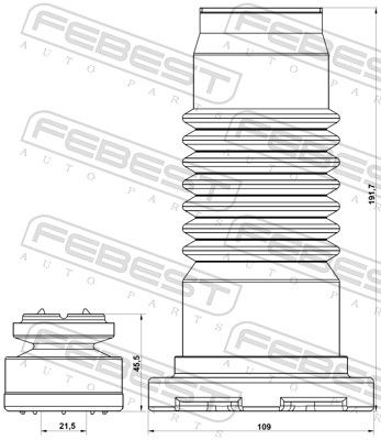 CHIT PROTECTIE PRAF AMORTIZOR FEBEST MZSHBGHFKIT 1