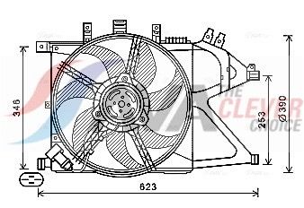 VENTILATOR RADIATOR AVA Clever Choice OL7672